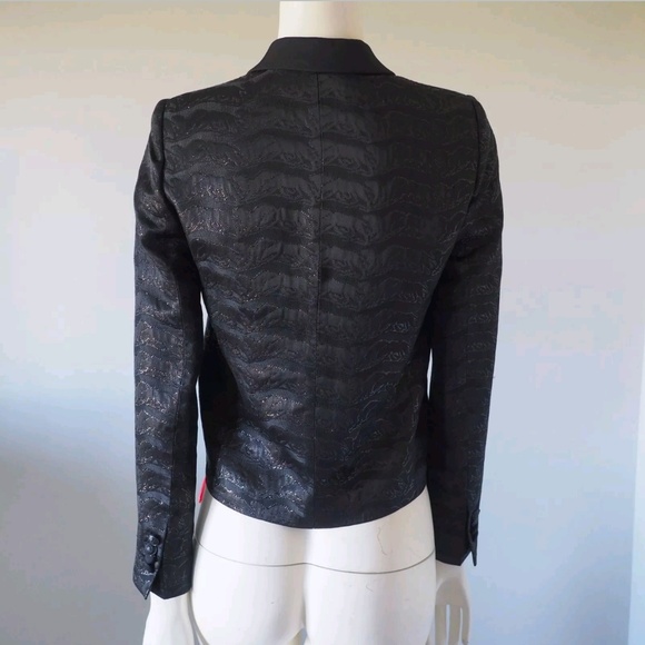 THE KOOPLES Puma Jacquard Blazer Jacket Black/Metallic Puma Print - Picture 5 of 8